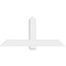 Ekena Millwork Eugene Architectural Grade PVC Gable Bracket, 60"W x 27 1/2"H x 4"D x 6"F, 11/12 Pitch GBP060X28X0406EUG00 - alternate 2